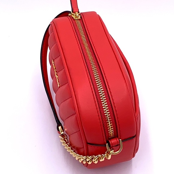 MICHAEL KORS ROSE SM OVAL CAMERA XBODY DR SANGRIA - Picture 7 of 16